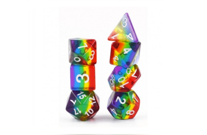 Rainbow Pride Dice Set