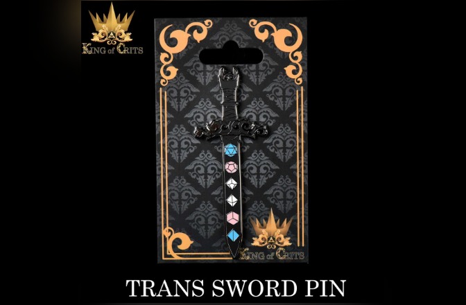 Trans Pride Sword Enamel Pin